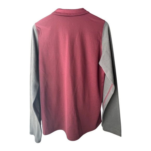 Patagonia Polartec Maroon Grey Color Block‎ Athletic Long Sleeve Pullover size M - Picture 2 of 9